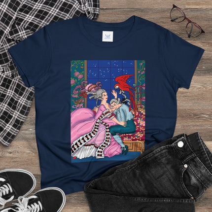 The Jealous Parrot by George Barbier Women's Midweight Cotton Tee