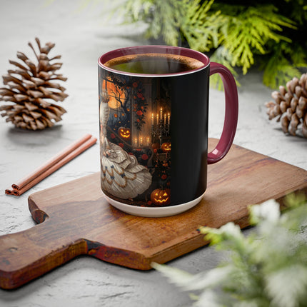 🌙🎃 The Moonlit Pumpkin Parlor Colorful Mug – Elegant Halloween Charm