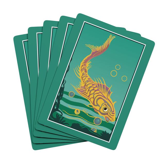 Golden Serenity Playing Cards