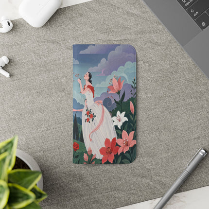 🌹💌 The Garden Of Blown Kisses Flip Case – Art Deco Floral Romance