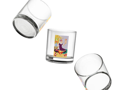 Art Deco Christmas Rocks Glass, 10oz