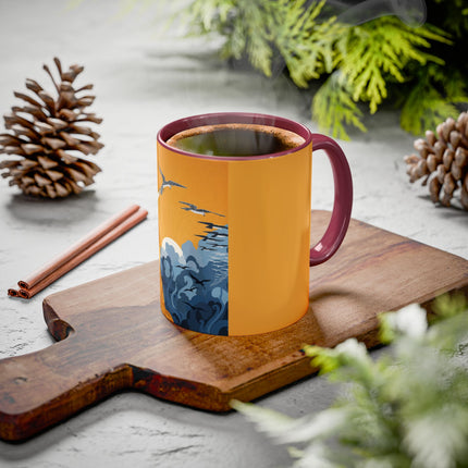 Falcon Mistress Colorful Mugs – Art Deco Majesty & Mythic Freedom