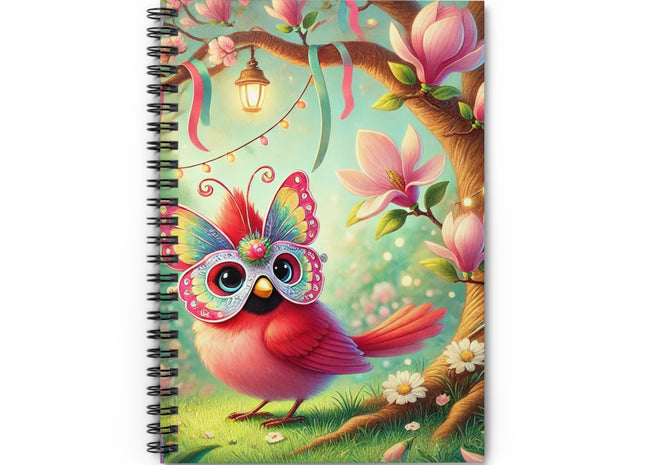Butterfly Masquerade Spiral Notebook - Ruled Line