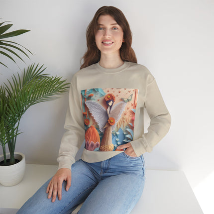 Zinnia Fairy Unisex Heavy Blend™ Crewneck Sweatshirt