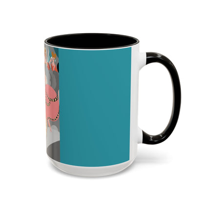 Celestial Masquerade Colorful Mugs – Theatrical Elegance & Floating Whimsy
