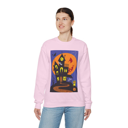 Halloween Night at the Haunted House Unisex Heavy Blend™ Crewneck Sweatshirt