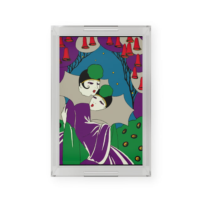 Two Pierrots Acrylic Serving Tray