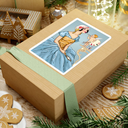 The Enchanting Painter: A Fairy's Artistic Touch Kiss-Cut Stickers (4 Sizes)