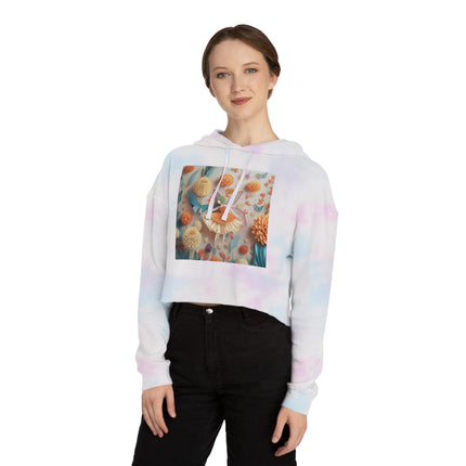 Dahlia Fairy Cropped Hooded Sweatshirt