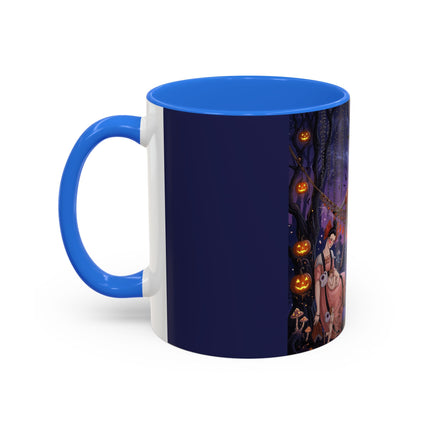 🌙🎃 Moonlit Mischief In The Pumpkin Grove Colorful Mug – Whimsical Halloween Fantasy