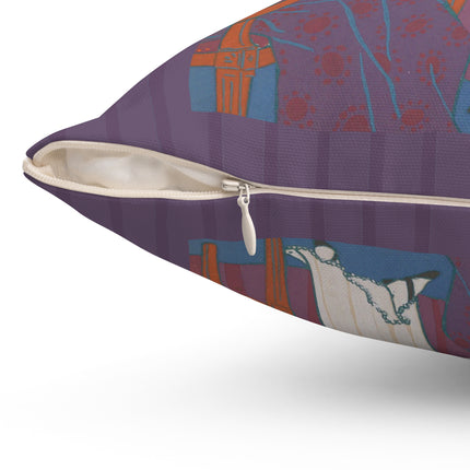 L’Entracte by Georges Lepape Spun Polyester Square Pillow