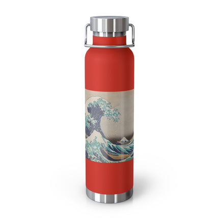The Great Wave off Kanagawa by Katsushika Hokusai Copper Vacuum Insulated Bottle, 22oz