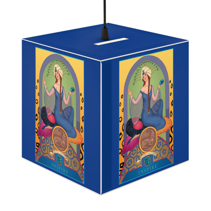 December & Tanzanite Zodiac Light Cube Lamp