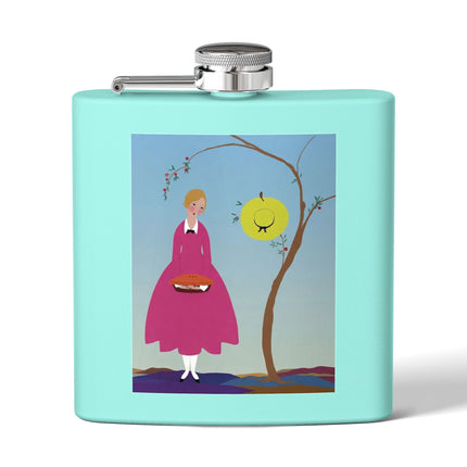 Apple Pie Day Stainless Steel Flask – Sweet Storybook Charm & Gentle Innocence