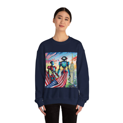 High Fashion Cyberpunk CIA Robots Unisex Heavy Blend™ Crewneck Sweatshirt