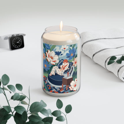 🌸🛋️ The Grand Garden Daydream Scented Soy Candle – Art Deco Floral Whimsy