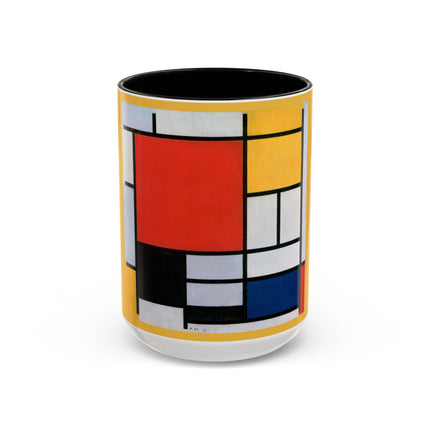 Composition with Red, Yellow, Blue, and Black by Piet Mondrian Colorful Mugs (11oz, 15oz)
