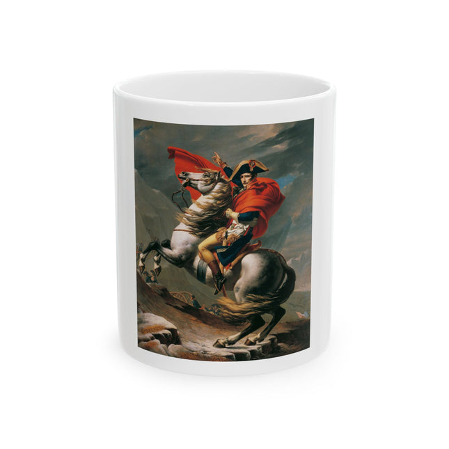 Napoleon Crossing the Alps by Jacques-Louis David Ceramic Mug (11oz, 15oz)