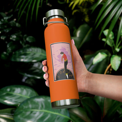 Woman Waiting for her Beloved at 1:59 by Kobayashi Kaichi Copper Vacuum Insulated Bottle, 22oz