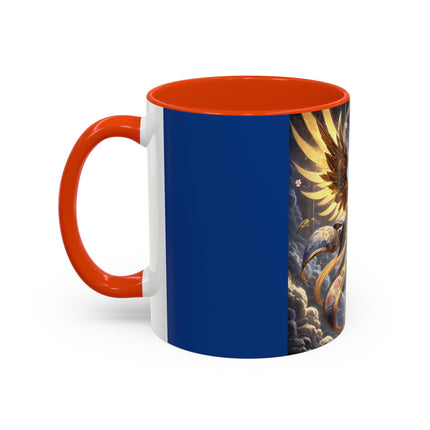 Valkyrie Descending Through Storm Colorful Mugs (11oz, 15oz)