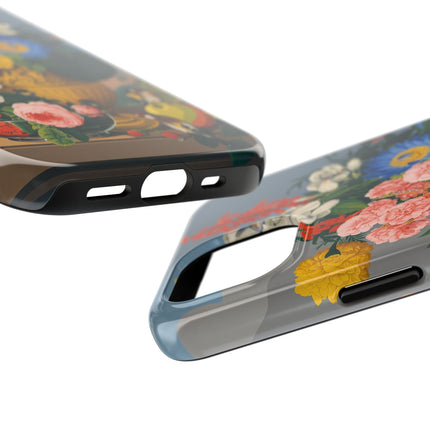 🌺🐦 The Garden Of Golden Birds Phone Case – Art Deco Floral Elegance