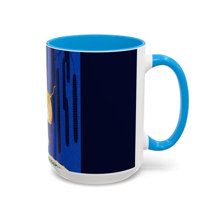 Celestial Melody Colorful Mug (11oz, 15oz) – Musical Grace, Starlit Beauty & Art Deco Elegance