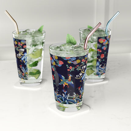 Rank Badge with Mandarin Duck Glass, 16oz