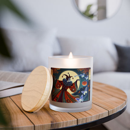 Court Magician with Ghost Butterflies Frosted Candle