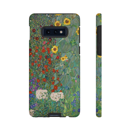 Farm Garden with Sunflowers by Gustav Klimt Phone Cases