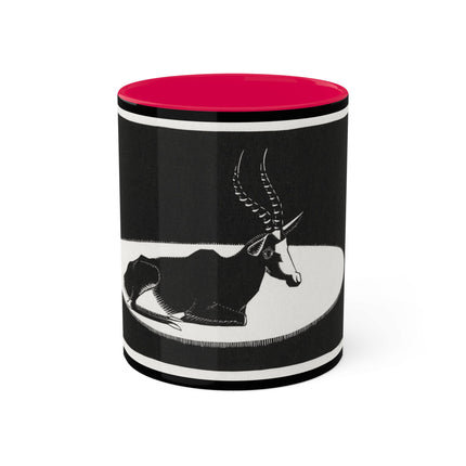 “Goat” (“Blesbok”) by Samuel Jessurun de Mesquita Colorful Mugs, 11oz
