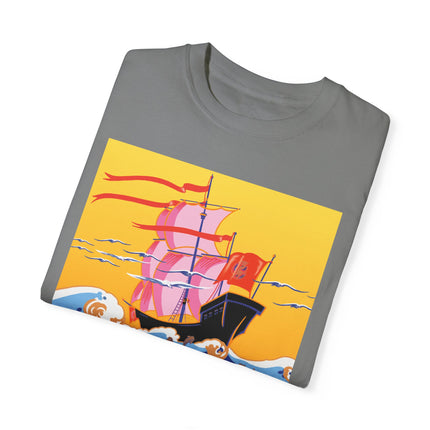 Golden Seas and Whimsical Dreams Unisex Garment-Dyed T-shirt