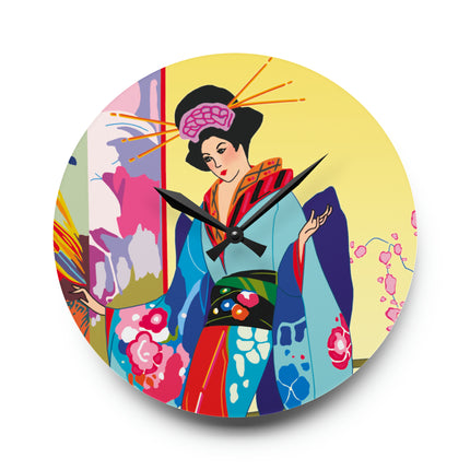A Timeless Journey by Umberto Brunelleschi Acrylic Wall Clock, Round and Square