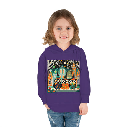 Night of the Trick-or-Treating Owlets Toddler Pullover Fleece Hoodie