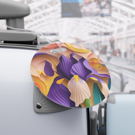 The Elegant Iris Flower Luggage Tags
