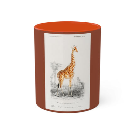 Giraffe by Charles Dessalines D' Orbigny Colorful Mugs, 11oz