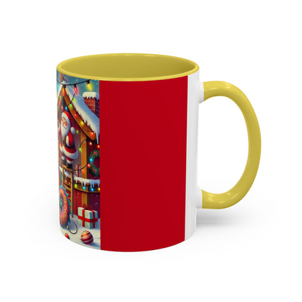 Playful Dragon's Christmas Colorful Mugs (11oz, 15oz)