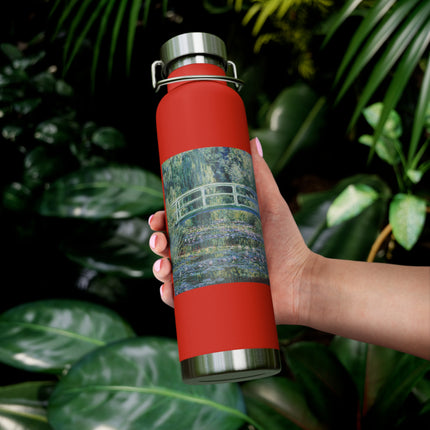 Water Lilies and Japanese Bridge by Claude Monet Copper Vacuum Insulated Bottle, 22oz