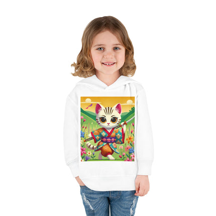 Samurai Kitten Toddler Pullover Fleece Hoodie