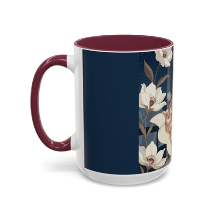 🌸✨ The Midnight Magnolia Masquerade Colorful Mug – Art Deco Nocturne