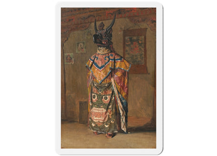 A Buddhist Lama at a Feast at Pemionchi Monastery by Vasily Vereshchagin Die-Cut Magnets (5 Sizes)