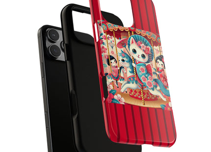 Geisha Kitten's Enchanted Carousel Phone Cases
