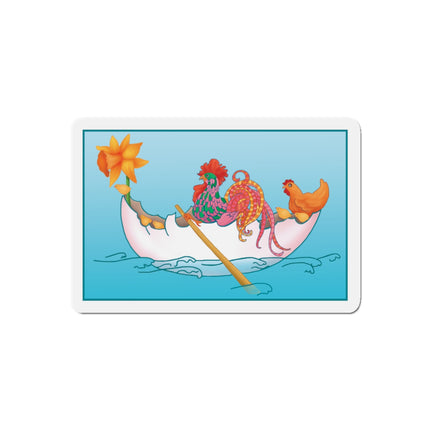 A Rooster's Seafaring Adventure Die-Cut Magnets (5 Sizes)