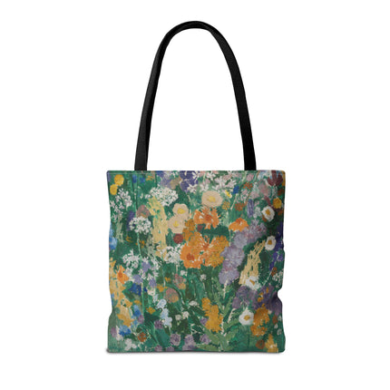 Flowers on the Mountain by August Babberger Tote Bag (AOP)