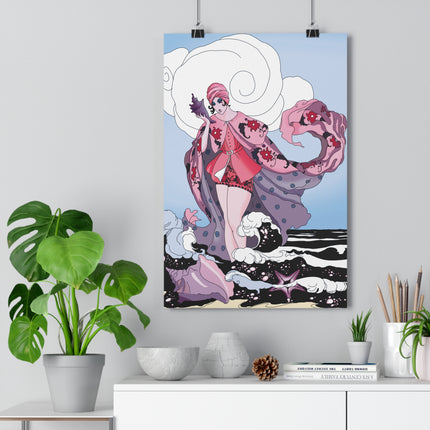 Goddess of the Swirling Sea Giclée Art Print