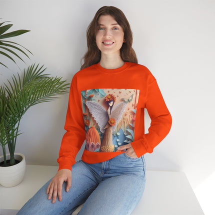 Zinnia Fairy Unisex Heavy Blend™ Crewneck Sweatshirt