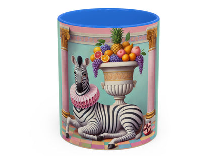 Still Life with Zebra, Fruit, and Pink Columns Colorful Mugs (11oz, 15oz)