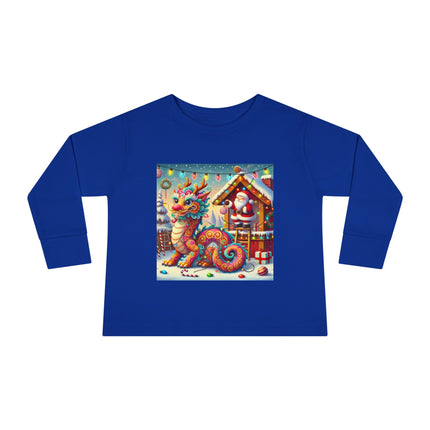 The Playful Dragon's Christmas Toddler Long Sleeve Tee