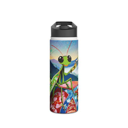 The Joyful Mantis Stainless Steel Water Bottle