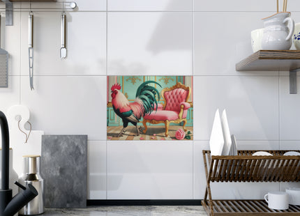 The Salon Rooster Ceramic Tile