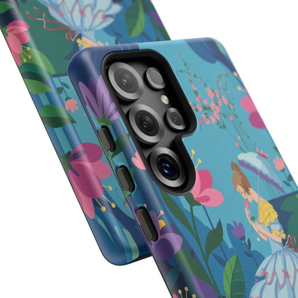 🌸☂️ A Stroll Through The Enchanted Forest Phone Case – Art Deco Floral Fantasy